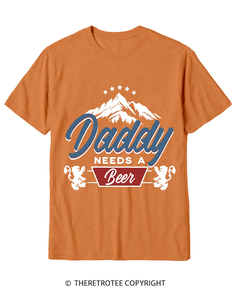 TheRetroTee Dad Needs A Beer 1970s Cotton T-Shirt