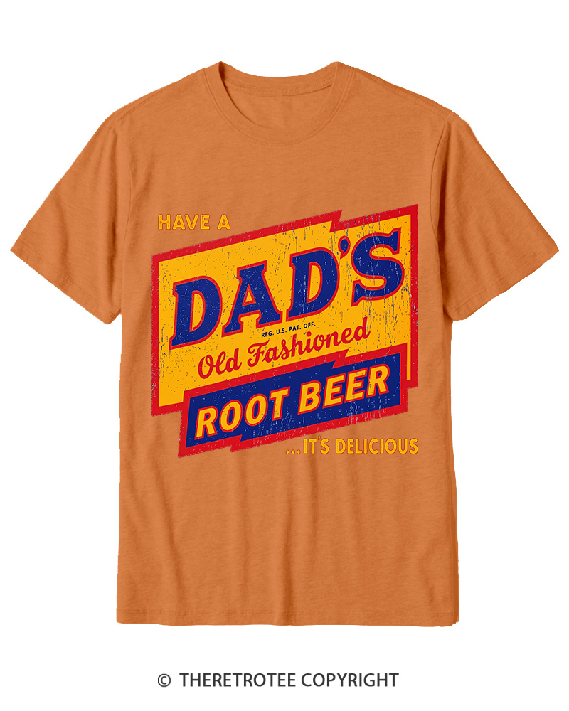 TheRetroTee Dad's Root Beer 1960s Cotton T-Shirt
