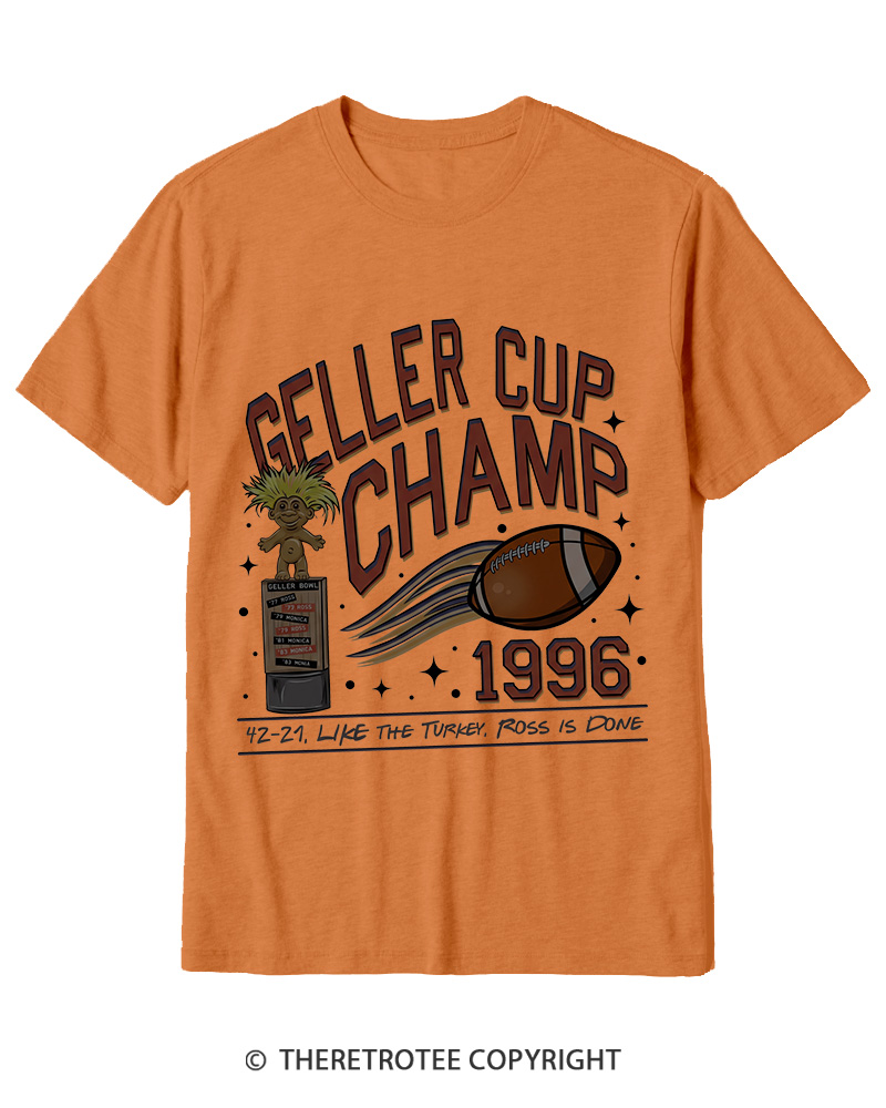 TheRetroTee Geller Bowl 1990s Cotton T-Shirt