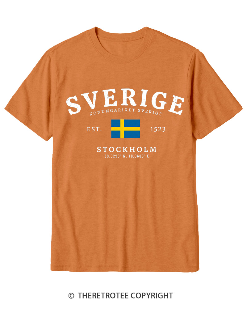 TheRetroTee Kingdom of Sweden Cotton T-Shirt