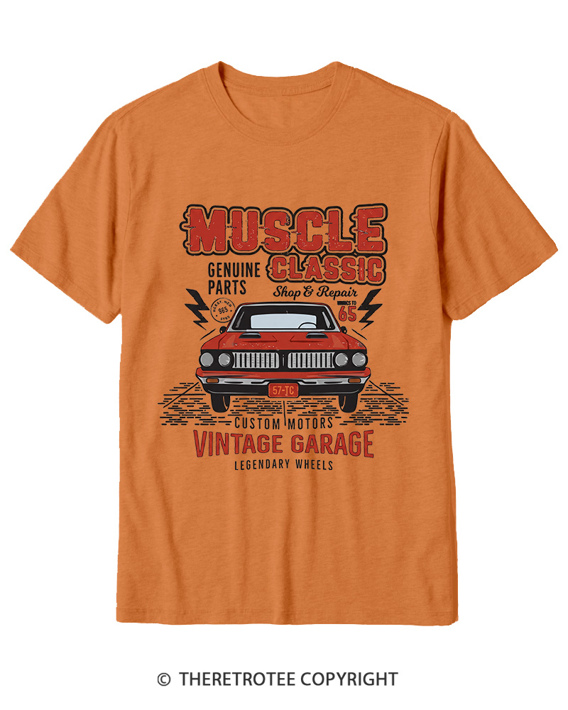TheRetroTee Muscle Classic 1970s Cotton T-Shirt