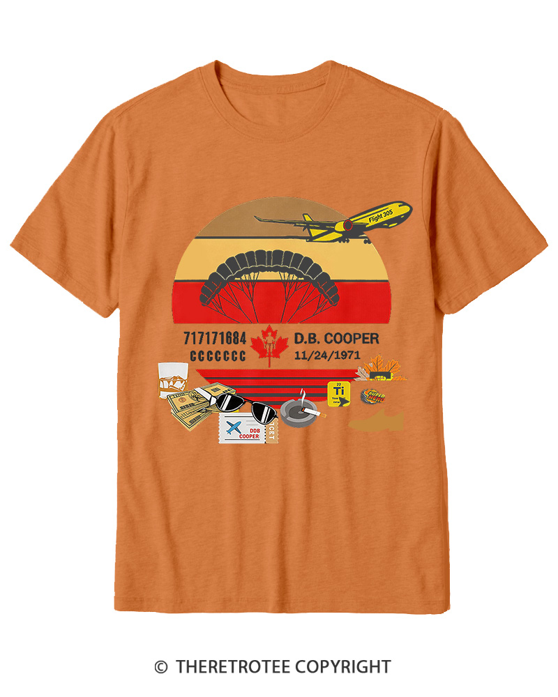 TheRetroTee D.B. Cooper 1970s Cotton T-Shirt