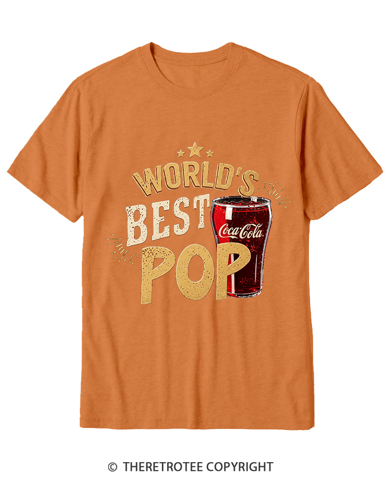 TheRetroTee World's Best Pop 1970s Cotton T-Shirt