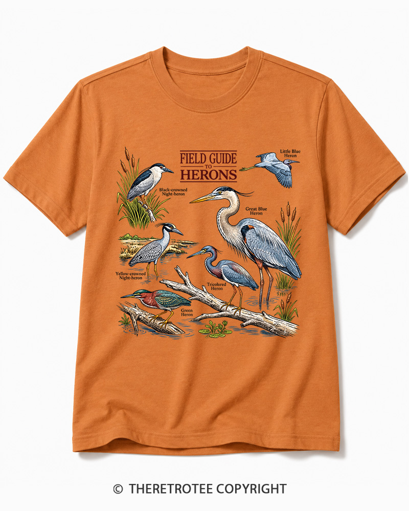 TheRetroTee Ivory Birdwatching Graphic 1990s Cotton T-Shirt