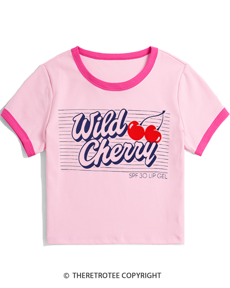 TheRetroTee Wild Cherry 1980s Women's Ringer T-shirt