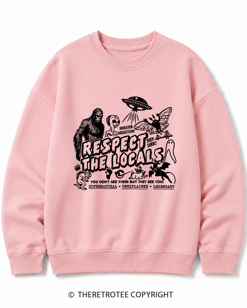 TheRetroTee Respect The Locals 1970s Cotton Sweatshirt