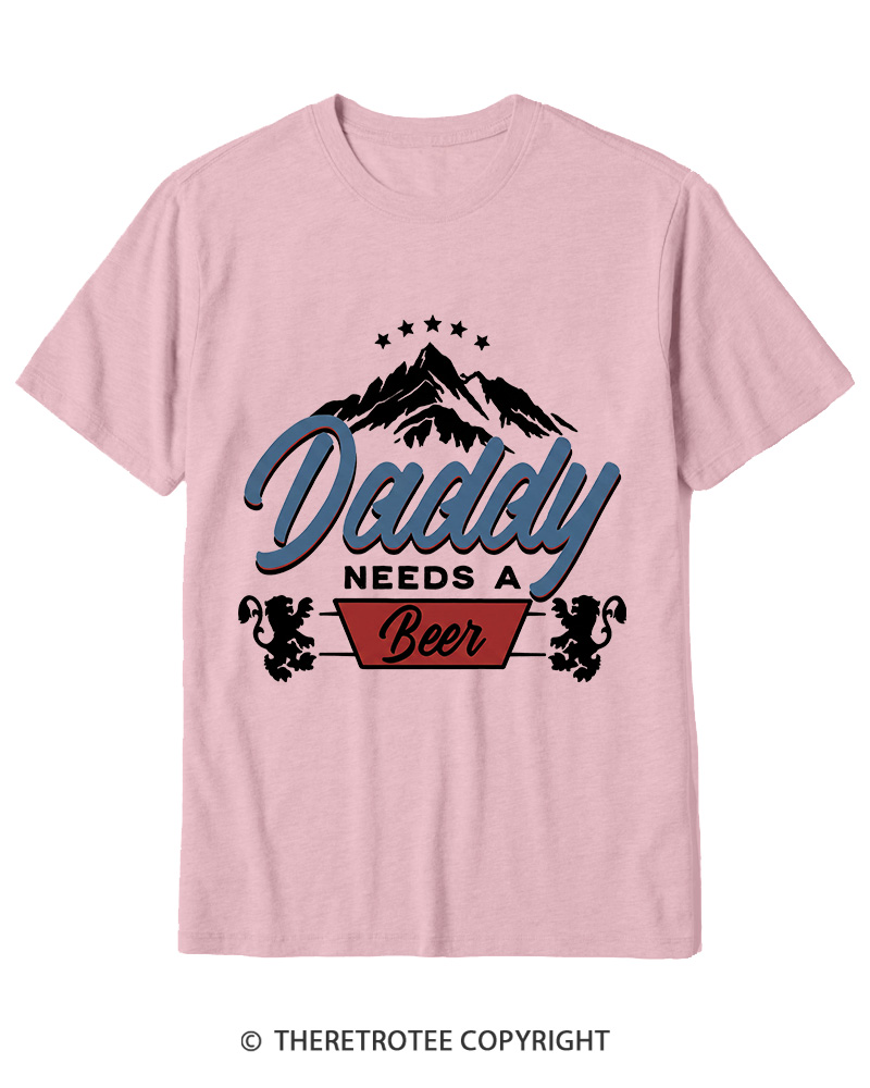 TheRetroTee Dad Needs A Beer 1970s Cotton T-Shirt