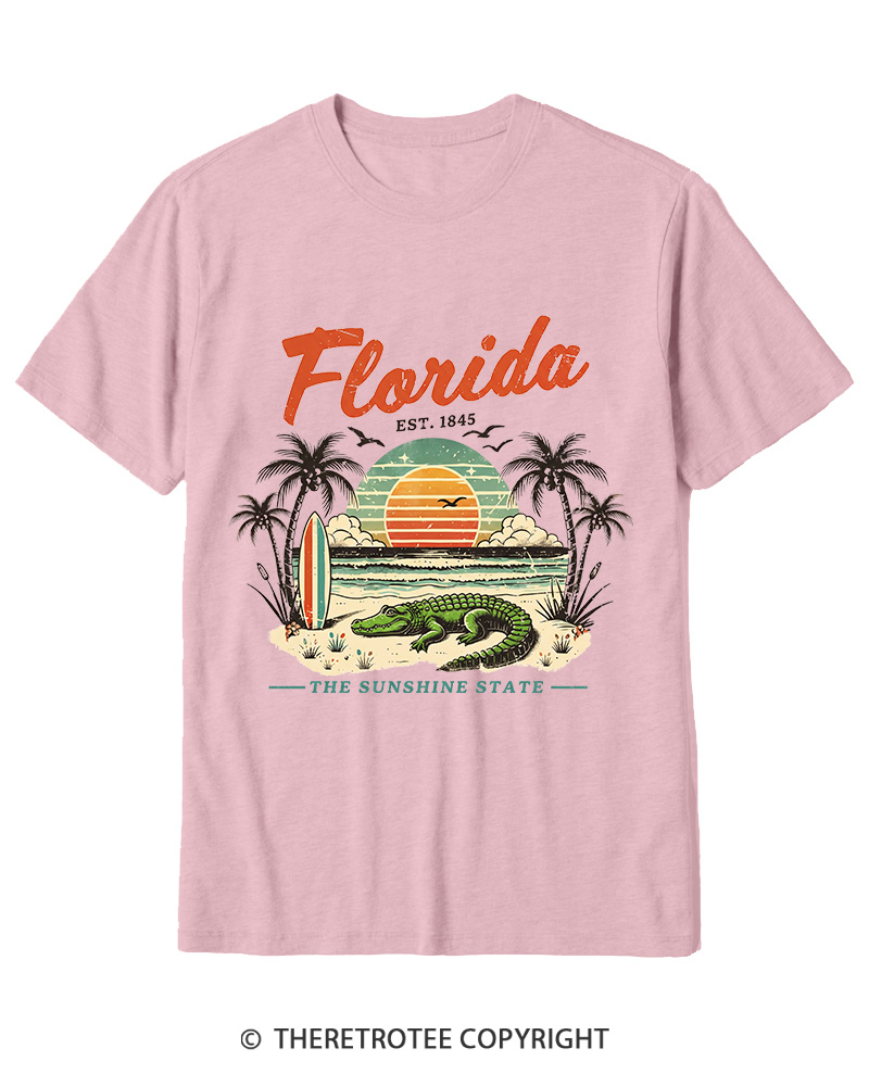 TheRetroTee Florida 1970s Cotton T-Shirt