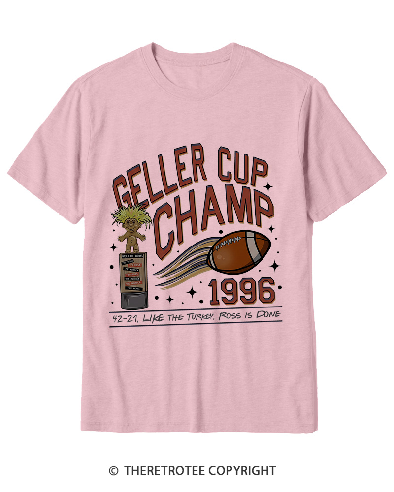 TheRetroTee Geller Bowl 1990s Cotton T-Shirt