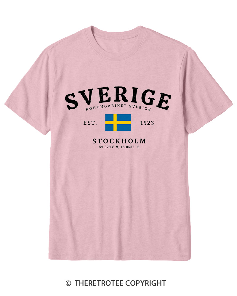 TheRetroTee Kingdom of Sweden Cotton T-Shirt