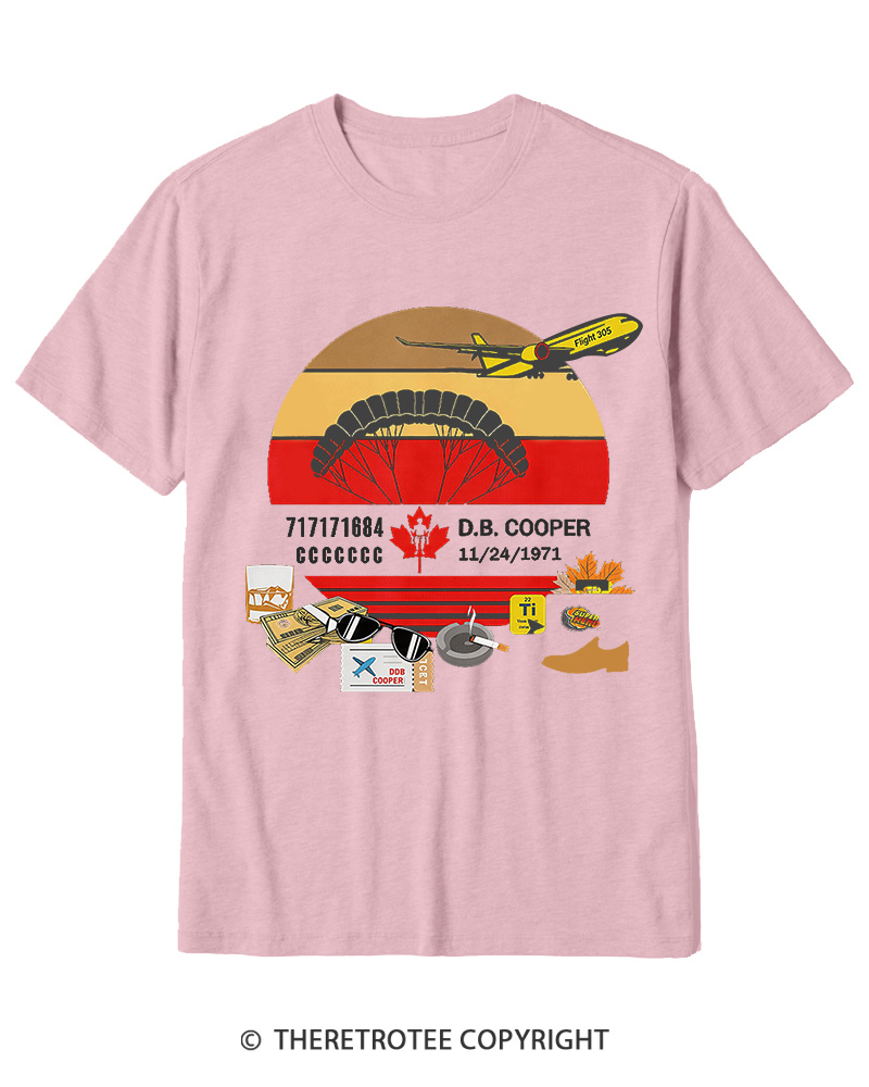 TheRetroTee D.B. Cooper 1970s Cotton T-Shirt