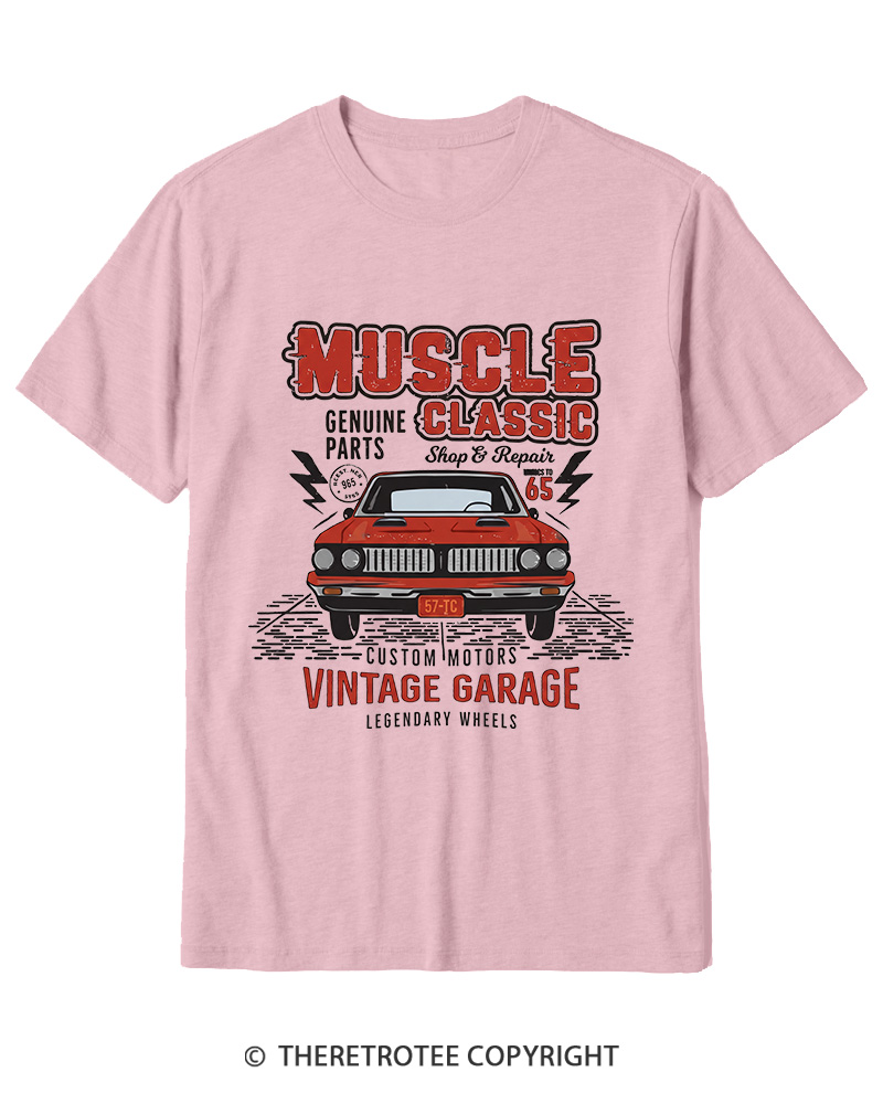 TheRetroTee Muscle Classic 1970s Cotton T-Shirt