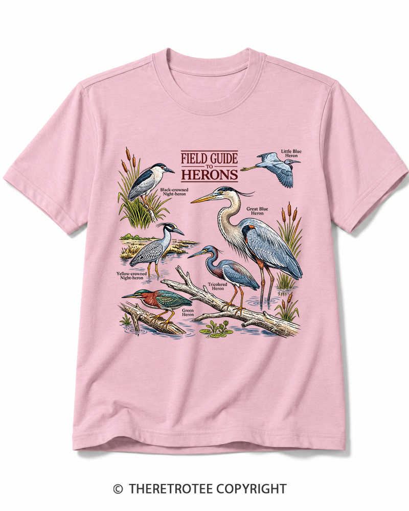 TheRetroTee Ivory Birdwatching Graphic 1990s Cotton T-Shirt