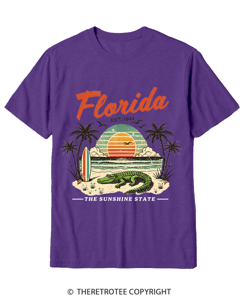 TheRetroTee Florida 1970s Cotton T-Shirt