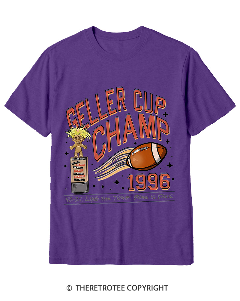 TheRetroTee Geller Bowl 1990s Cotton T-Shirt