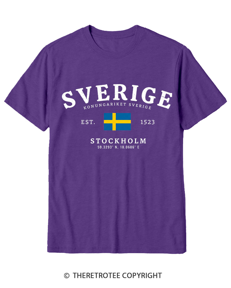 TheRetroTee Kingdom of Sweden Cotton T-Shirt
