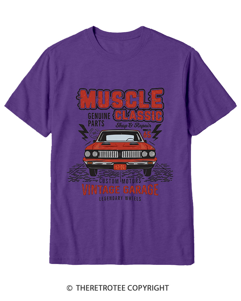 TheRetroTee Muscle Classic 1970s Cotton T-Shirt