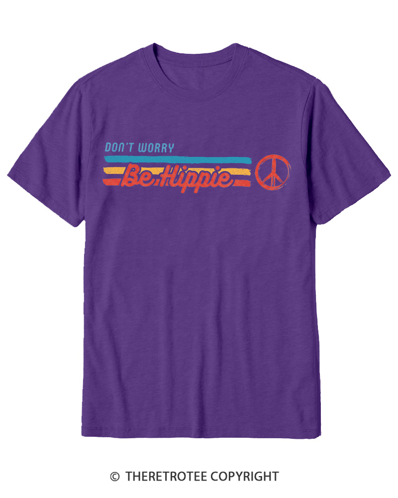 TheRetroTee Don't Worry, Be Happy 1970s Cotton T-Shirt