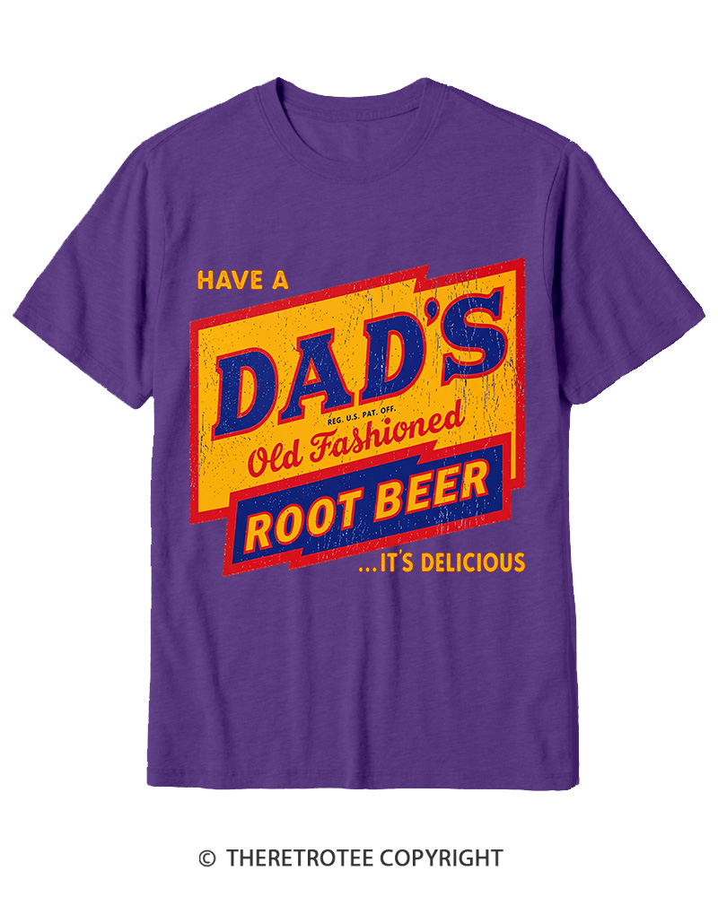 TheRetroTee Dad's Root Beer 1960s Cotton T-Shirt