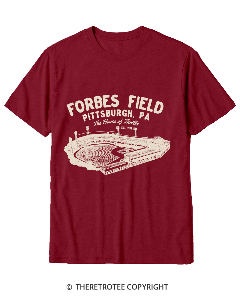 TheRetroTee Forbes Field was the home of the Pittsburgh Pirates Cotton T-Shirt