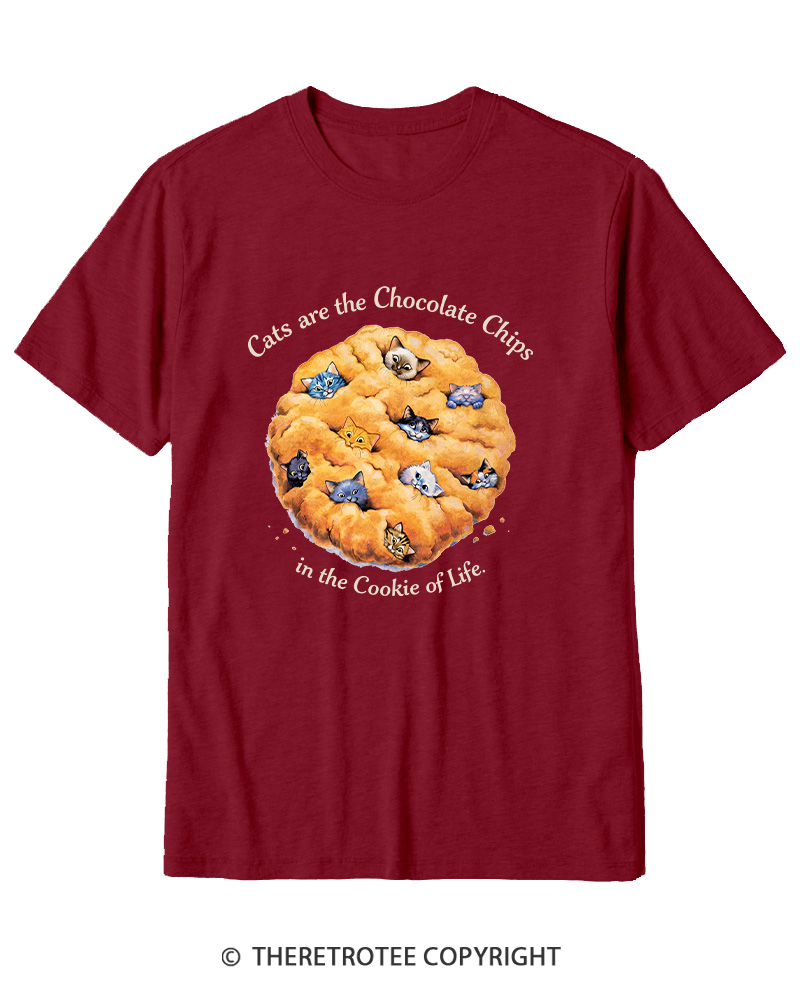 TheRetroTee Cats are the Chocolate Chip 1990s Cotton T-Shirt