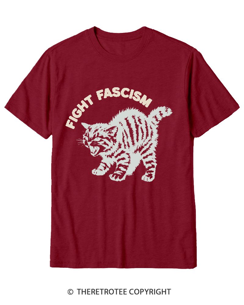 TheRetroTee Fight Fascism 1970s Cotton T-Shirt