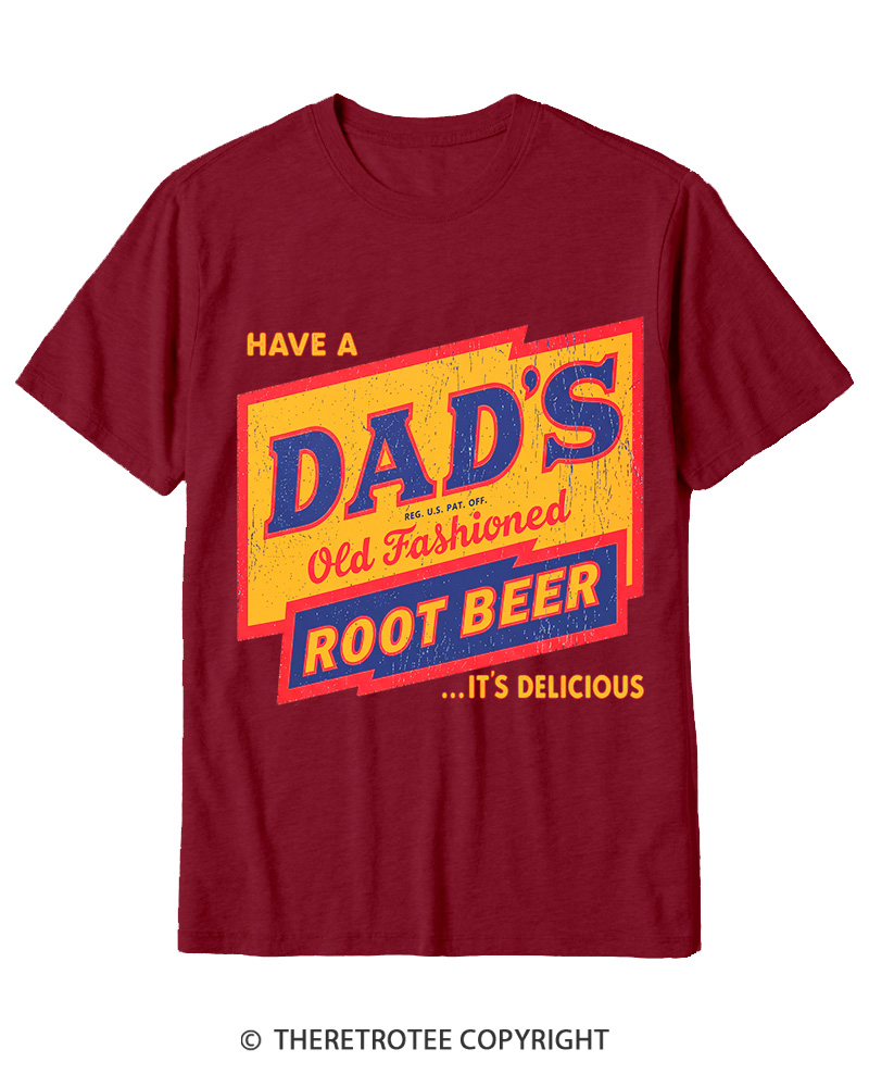 TheRetroTee Dad's Root Beer 1960s Cotton T-Shirt