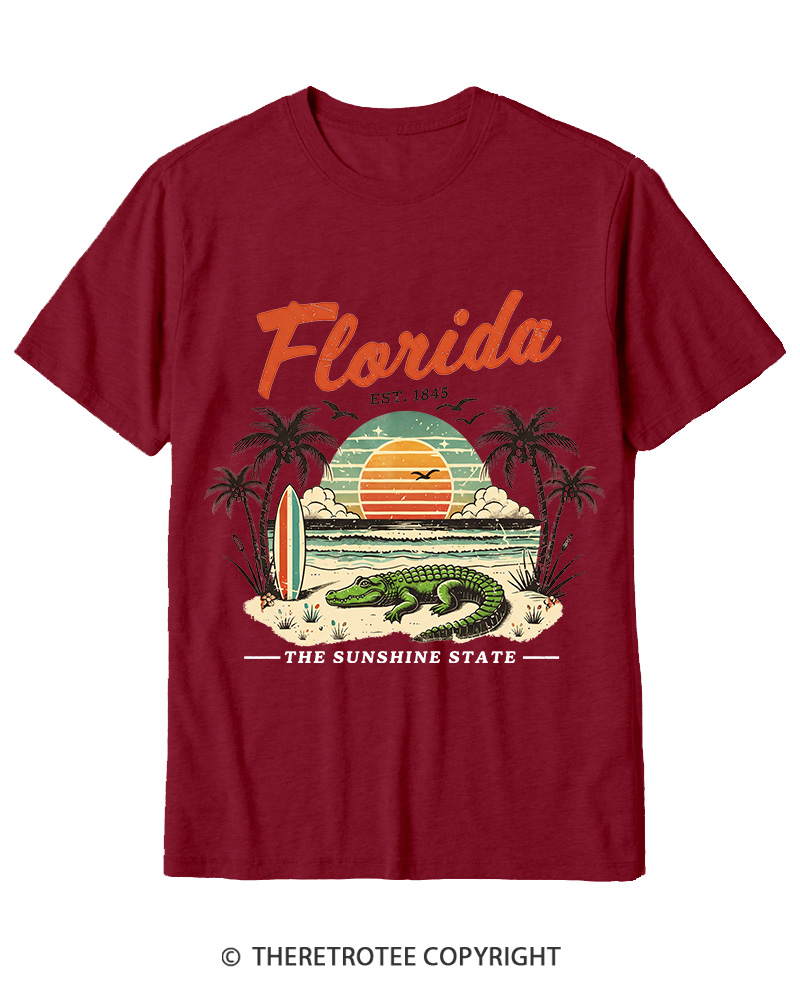 TheRetroTee Florida 1970s Cotton T-Shirt