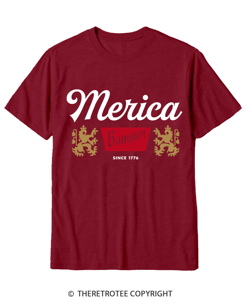 TheRetroTee Merica Banquet Beer Cotton T-Shirt