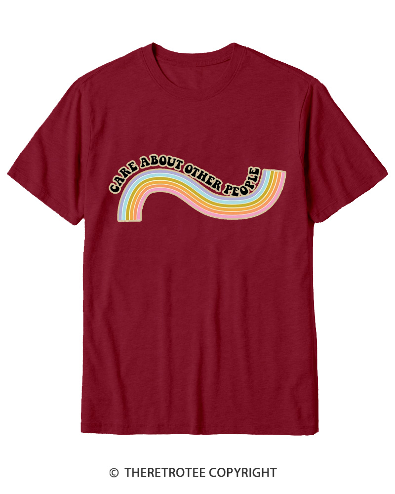 TheRetroTee Care About Other People 1970s Cotton T-Shirt