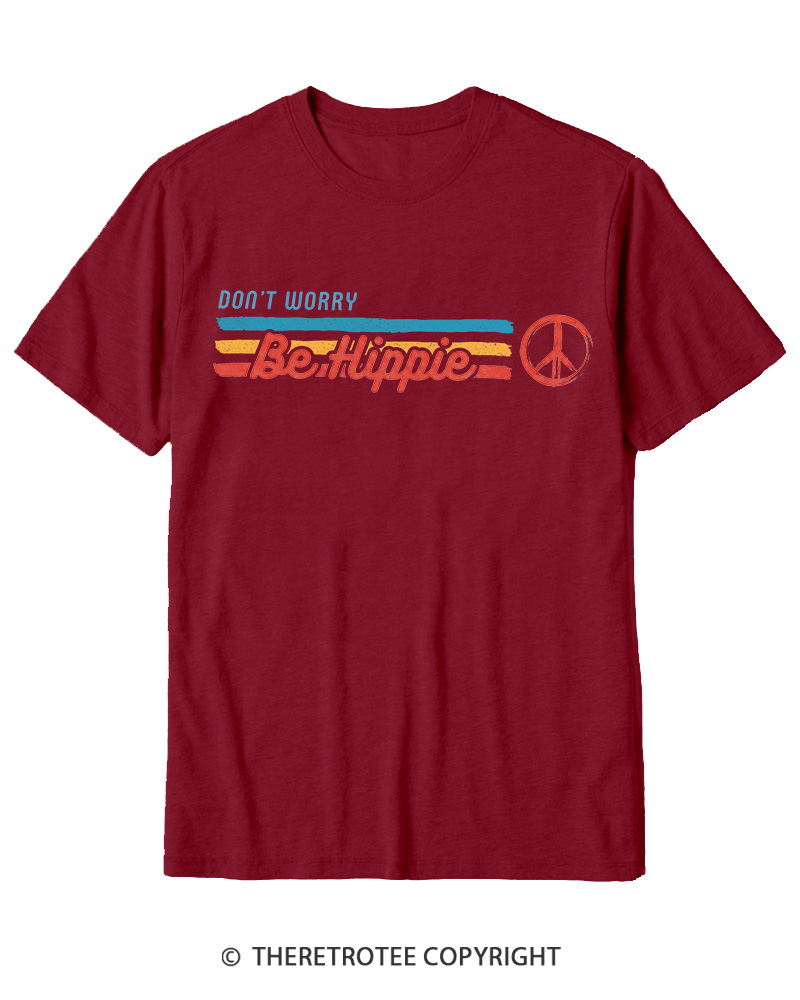 TheRetroTee Don't Worry, Be Happy 1970s Cotton T-Shirt