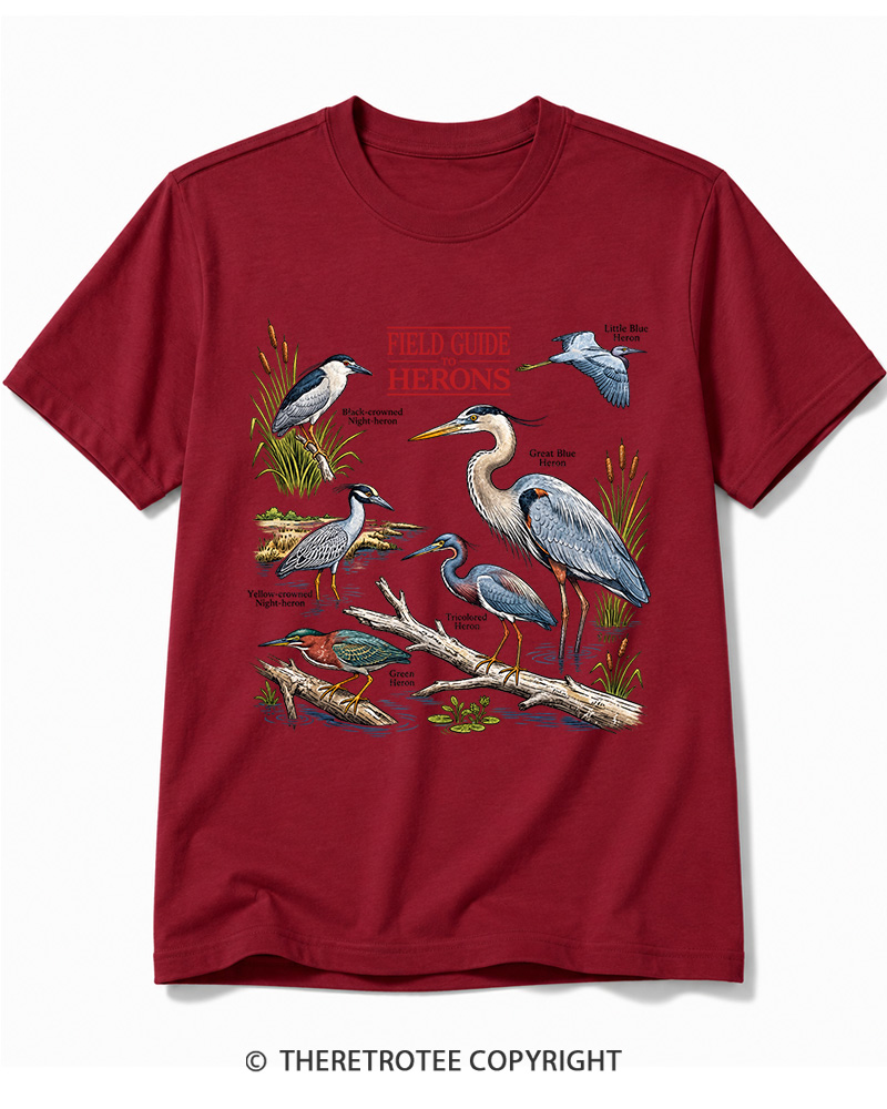 TheRetroTee Ivory Birdwatching Graphic 1990s Cotton T-Shirt