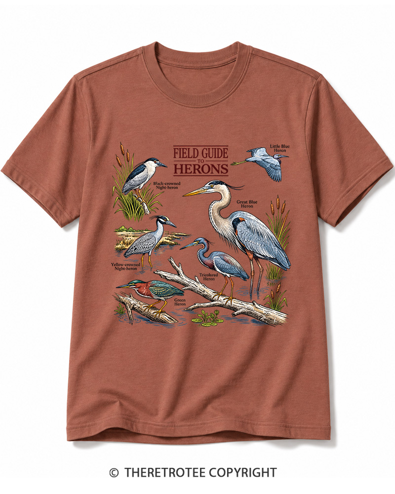 TheRetroTee Ivory Birdwatching Graphic 1990s Cotton T-Shirt