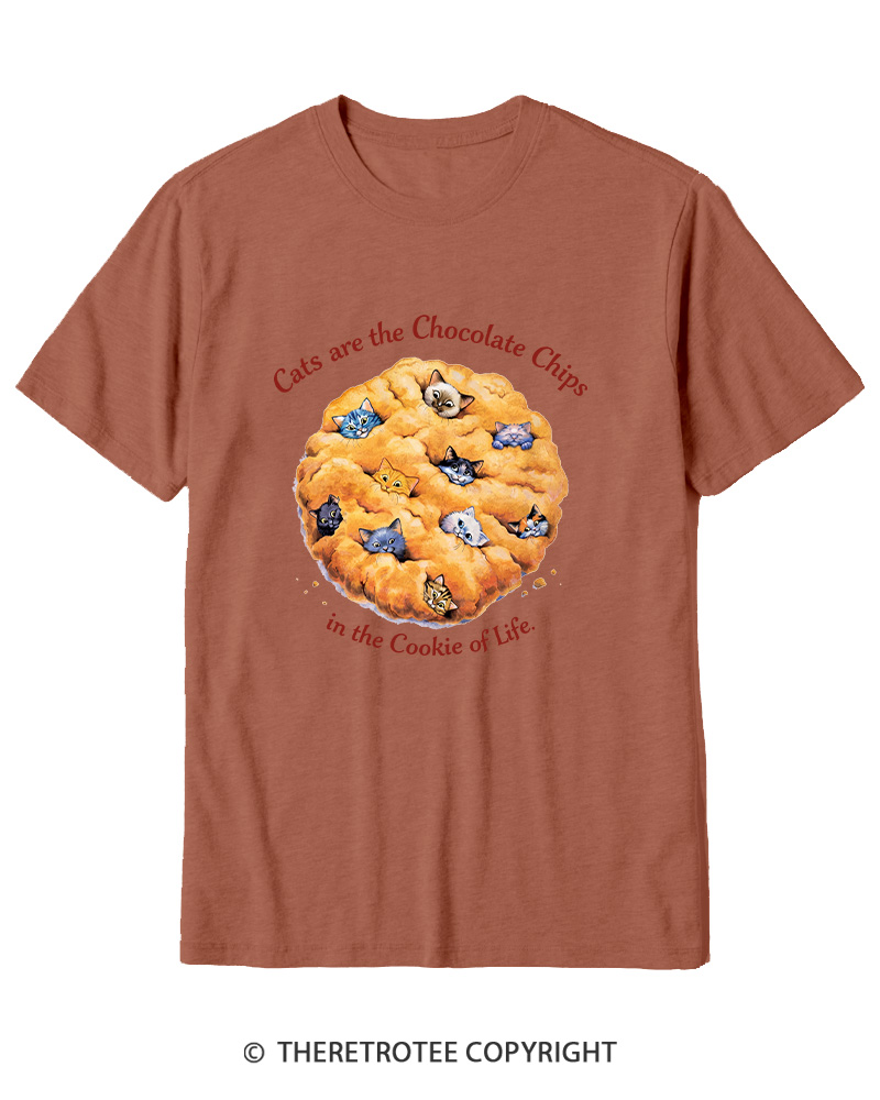 TheRetroTee Cats are the Chocolate Chip 1990s Cotton T-Shirt