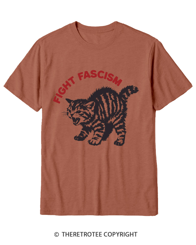 TheRetroTee Fight Fascism 1970s Cotton T-Shirt