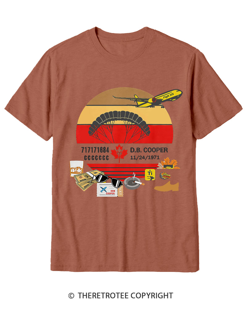 TheRetroTee D.B. Cooper 1970s Cotton T-Shirt