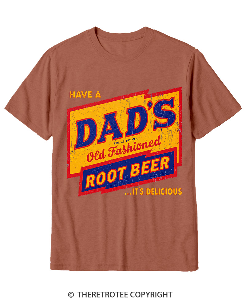 TheRetroTee Dad's Root Beer 1960s Cotton T-Shirt