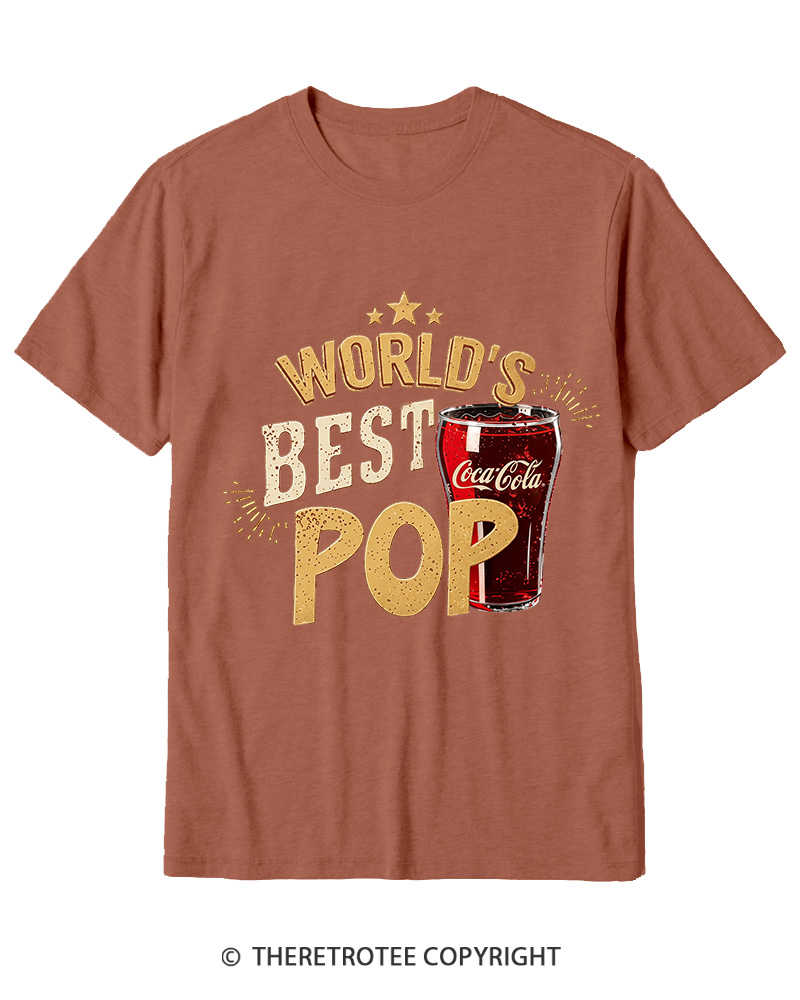 TheRetroTee World's Best Pop 1970s Cotton T-Shirt