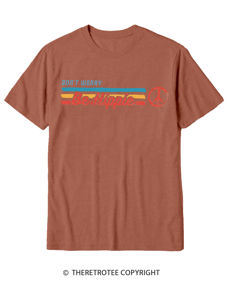 TheRetroTee Don't Worry, Be Happy 1970s Cotton T-Shirt