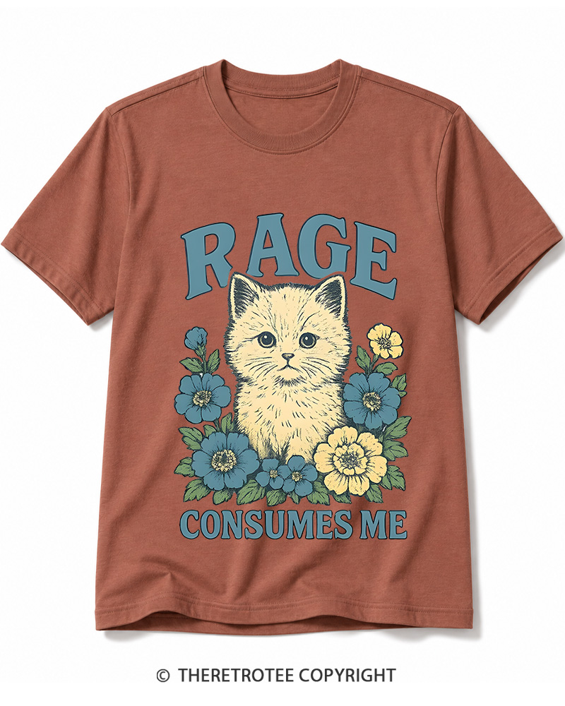 TheRetroTee Cat Meme 1970s Cotton T-Shirt
