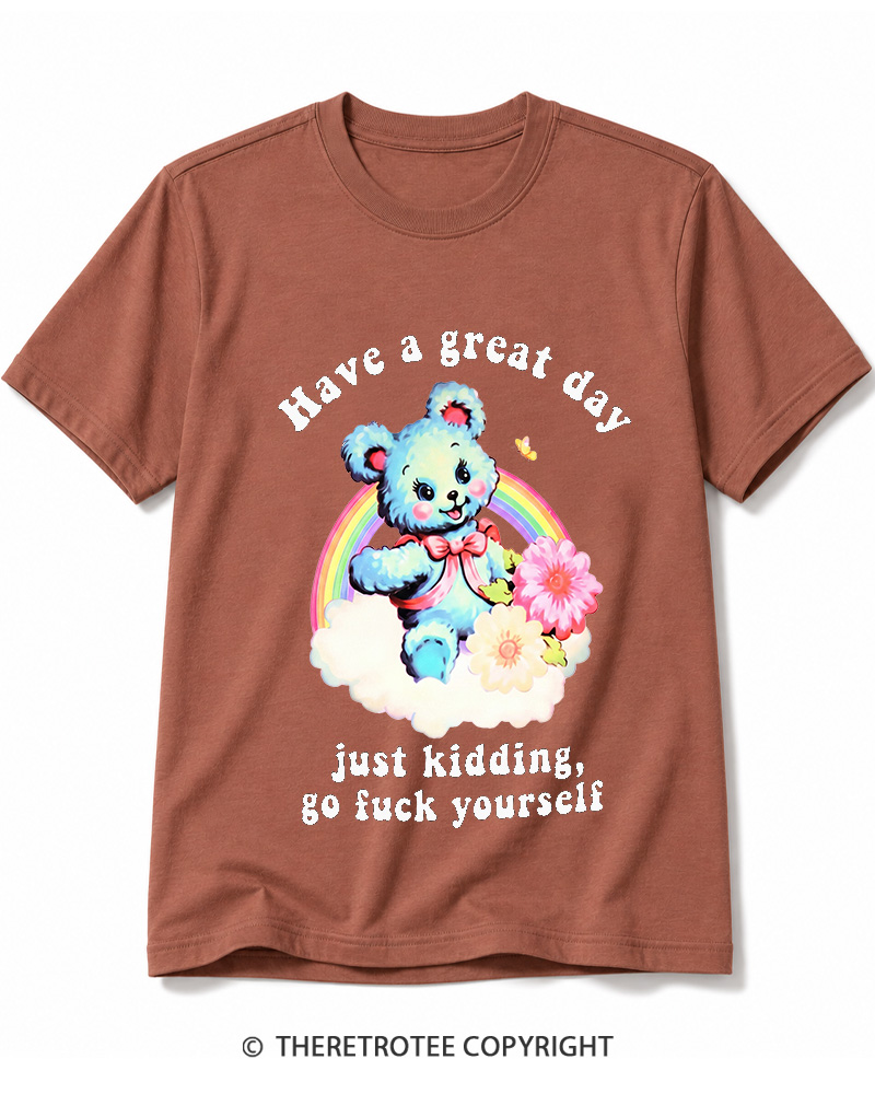 TheRetroTee Have a Great Day 1970s Cotton T-Shirt