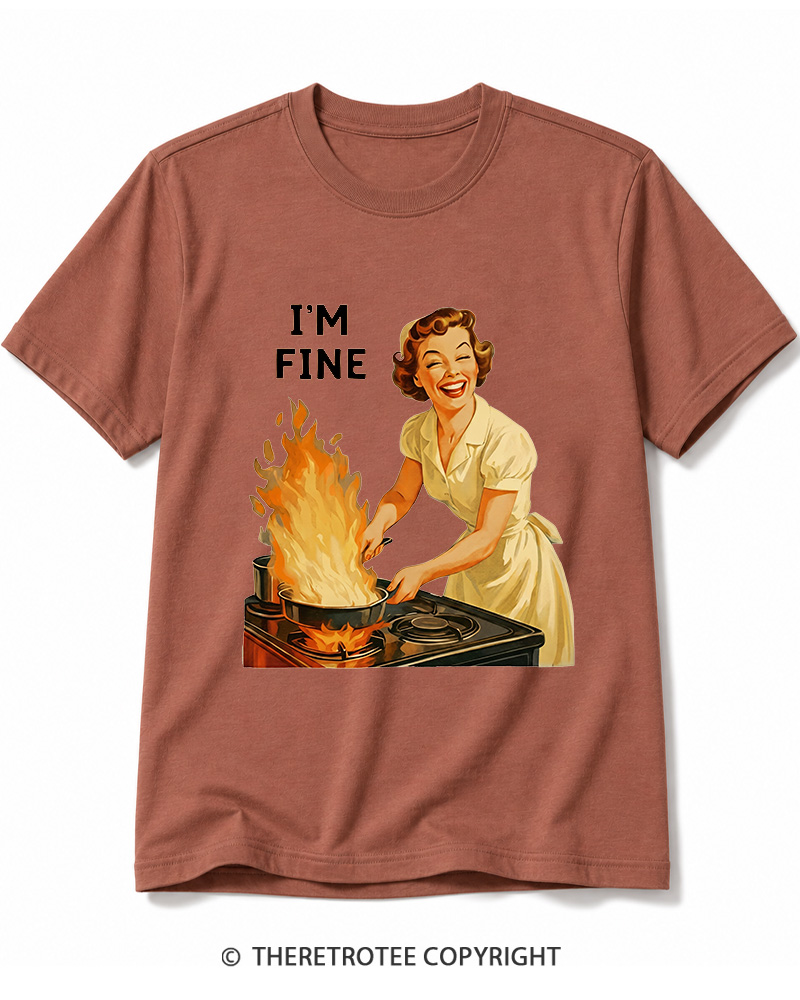 TheRetroTee I’m Fine 1950s Cotton T-Shirt
