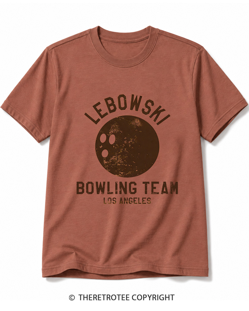 TheRetroTee Lebowski Bowling Team Los Angeles 1980 Cotton T-Shirt
