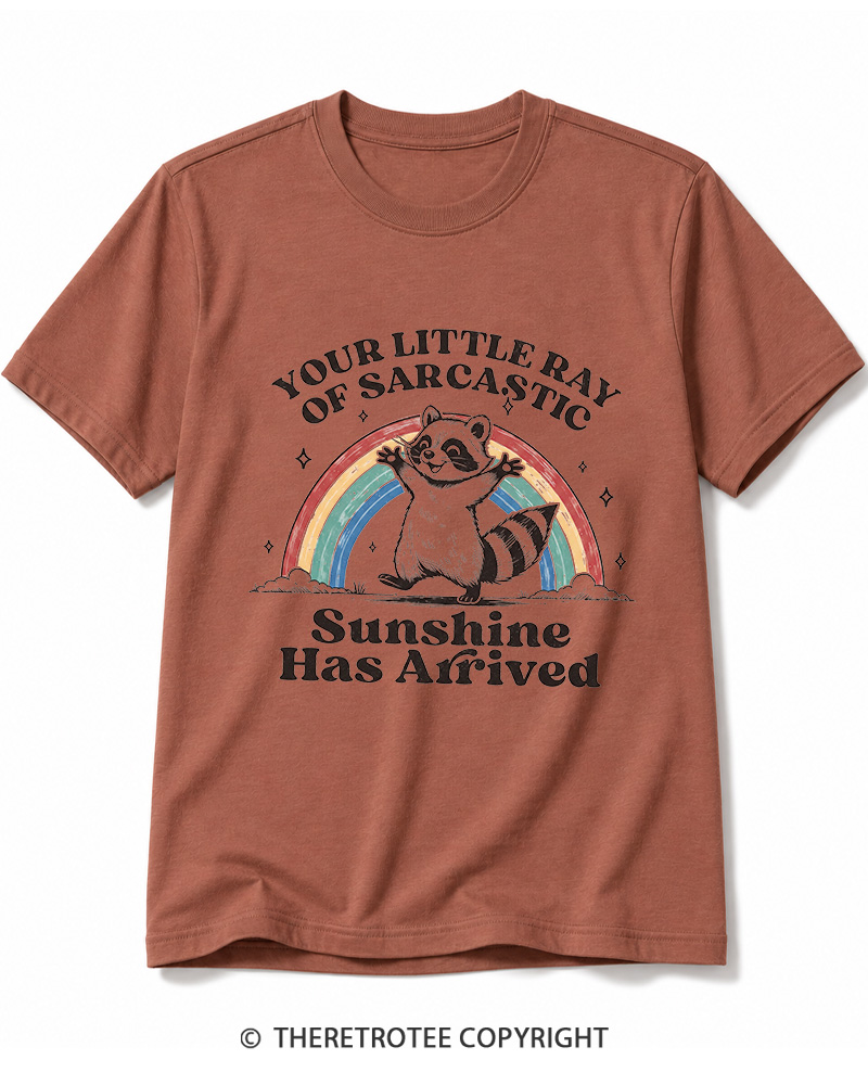TheRetroTee Little Ray of Sarcastic Sunshine Cotton T-Shirt