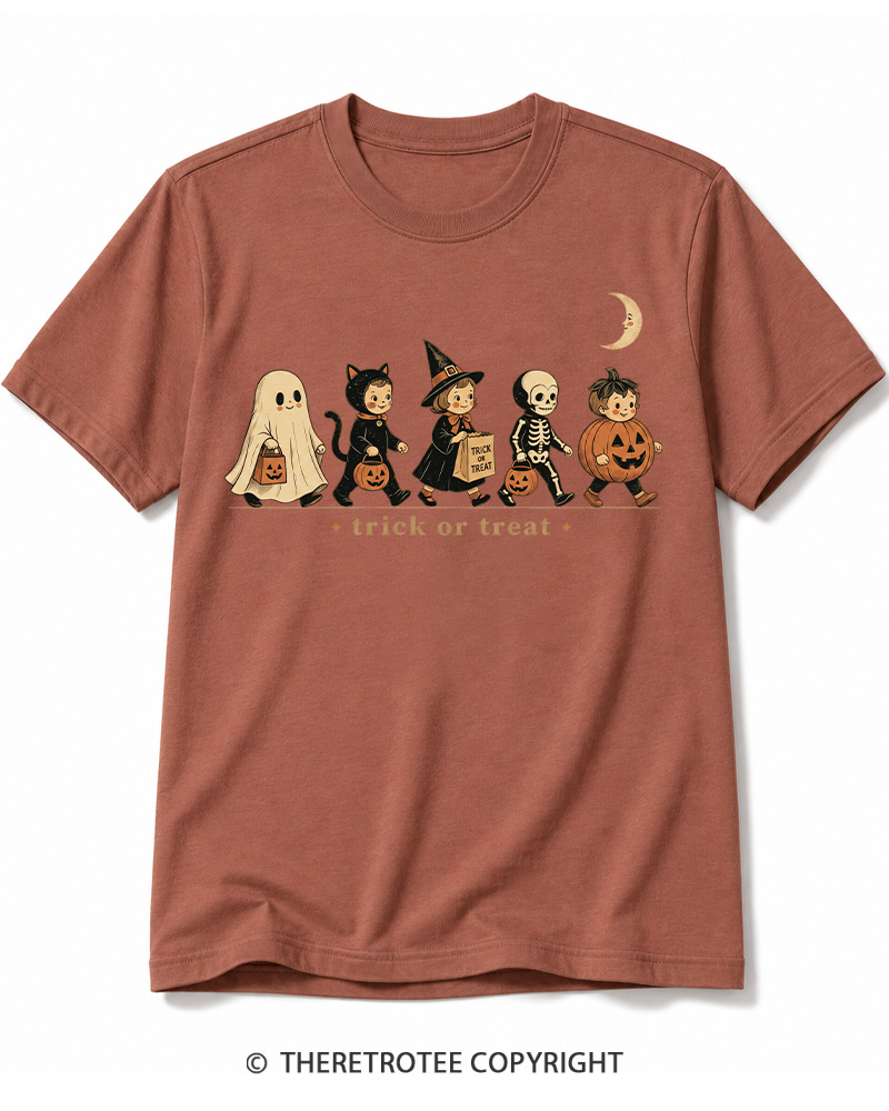TheRetroTee Trick Or Treat 1950s Cotton T-Shirt