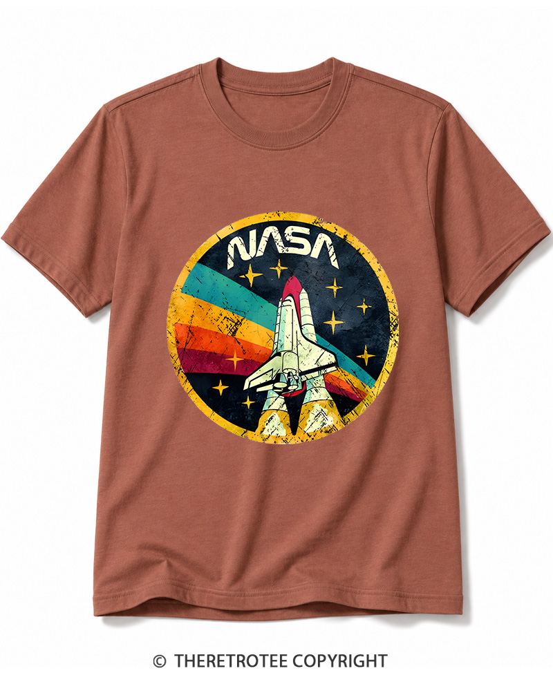 TheRetroTee Orbital Launch Program 1970s Cotton T-Shirt