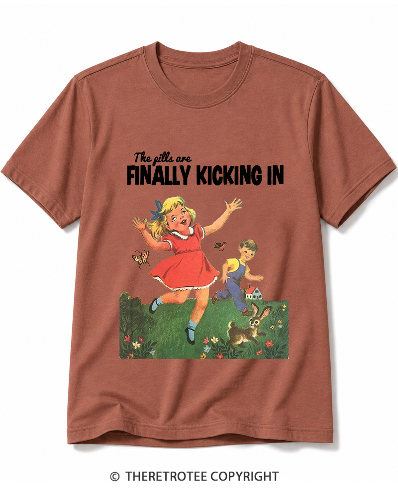 TheRetroTee The Pills Are Finally Kicking In 1950s Cotton T-Shirt