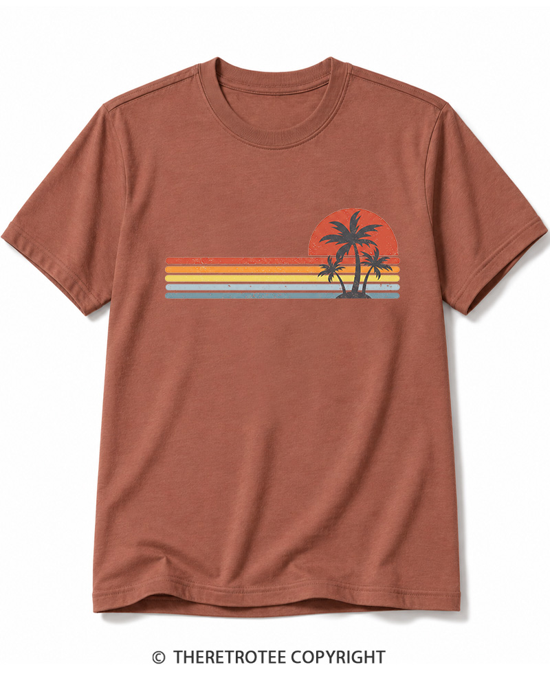 TheRetroTee Tropical Island 1980s Cotton T-Shirt