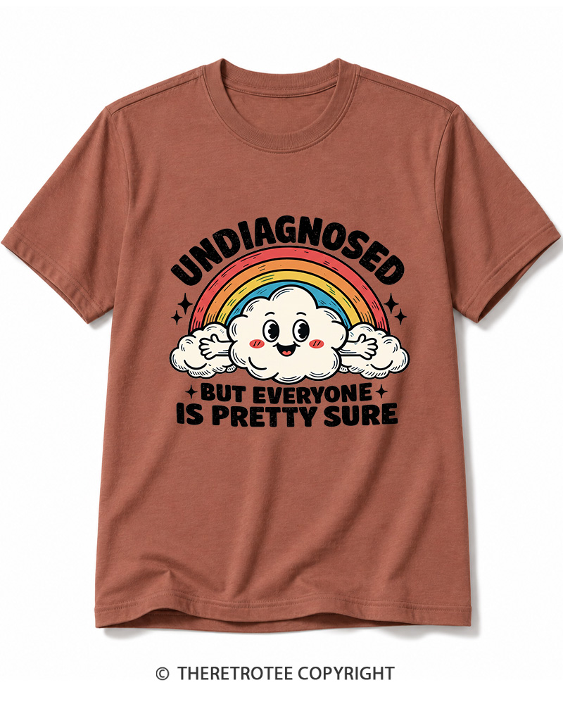 TheRetroTee Undiagnosed But Everyone Is Pretty Sure 1970s Cotton T-Shirt