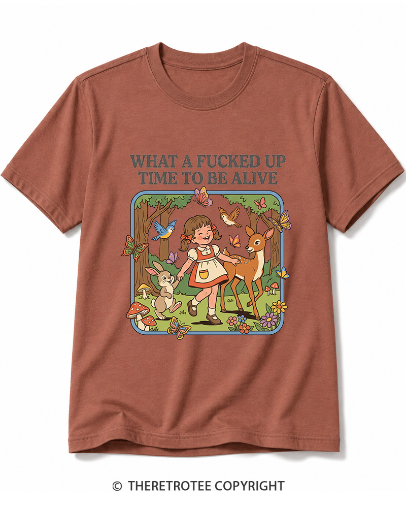 TheRetroTee What A Fucked Up Time To Be Alive 1970s Cotton T-Shirt